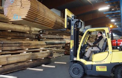 Holz-Tusche and Hyster trucks